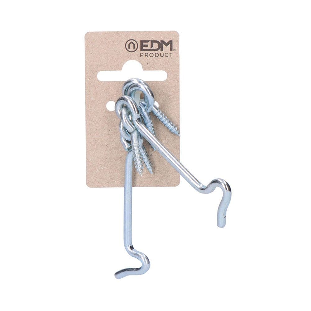 2 ALDABILLAS DOBLE HEMBRILLA 75 mm ZINC