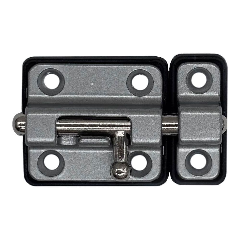 PASADOR CERROJO BASE PLÁSTICA 35 mm CROMO MATE