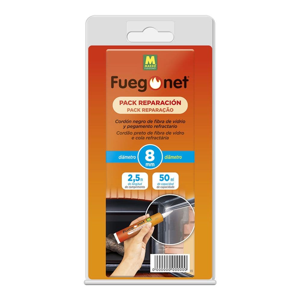 KIT REPARACIÓN: CORDÓN AISLANTE Ø8 mm x 2,5 m + ADHESIVO 50 ml