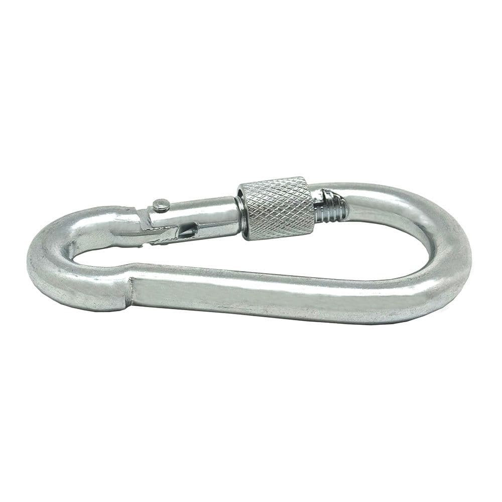 MOSQUETÓN BOMBERO CON SEGURO, MSQ02, ACERO GALVANIZADO, 10 x 100 mm