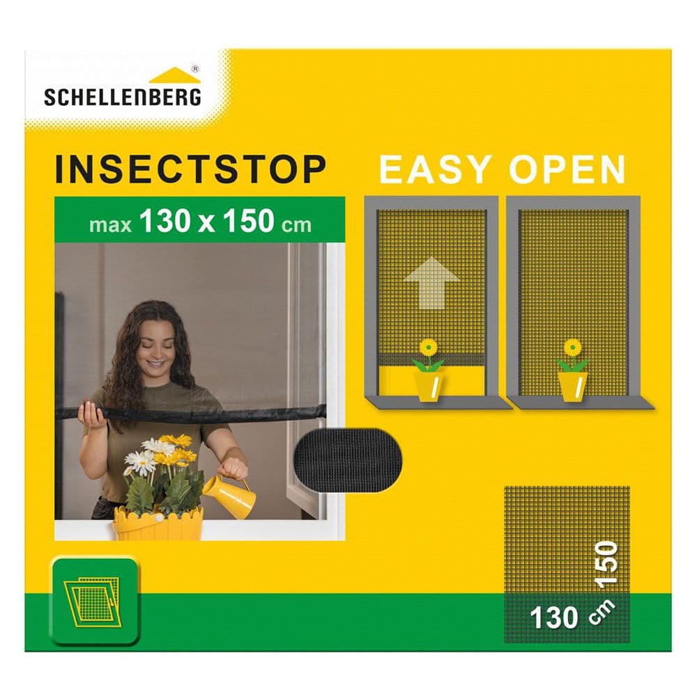 MOSQUITERA EASY OPEN, ANTRACITA, 130 x 150 cm