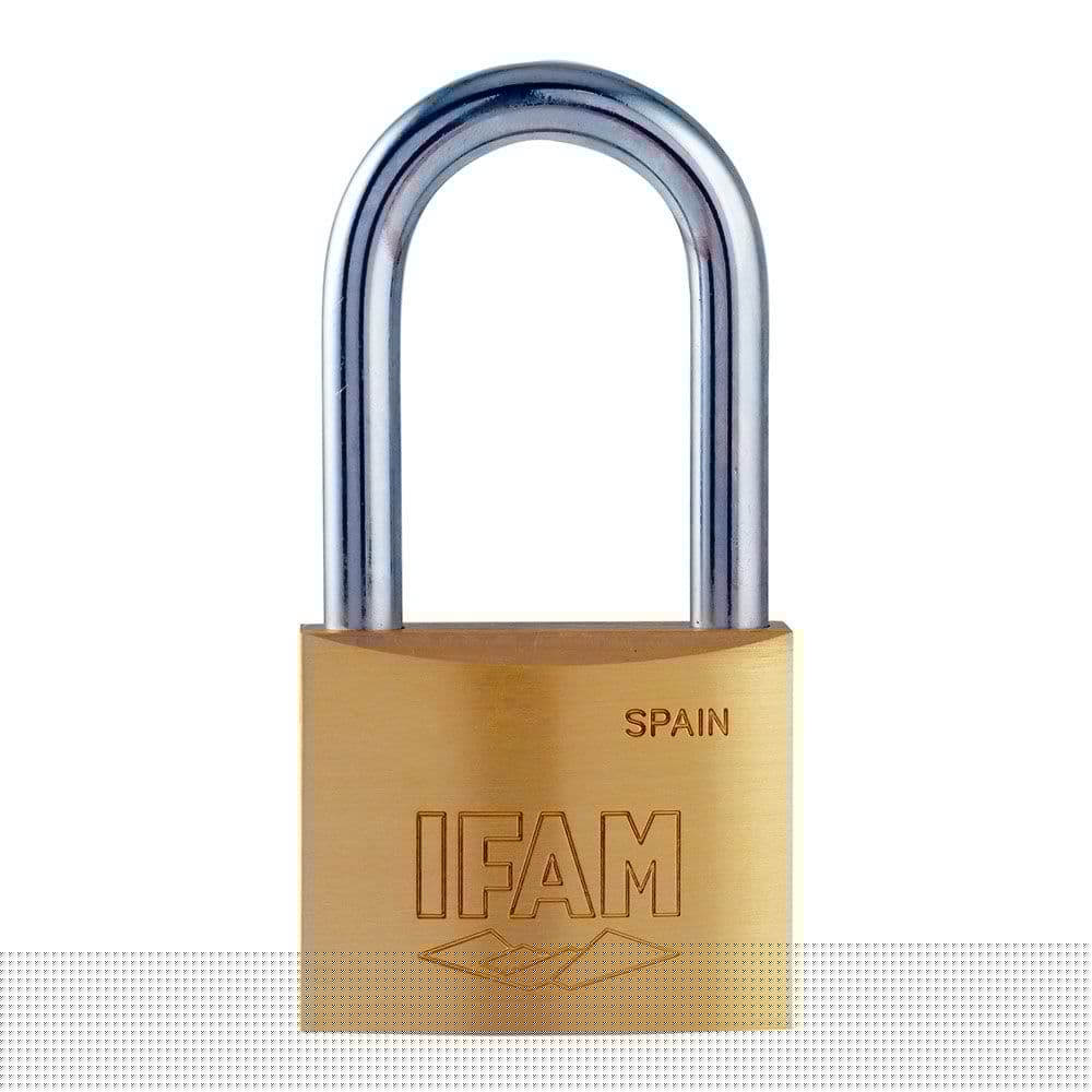 CANDADO K25AL. LATÓN. 25mm. CON 2 LLAVES. ARCO LARGO. IFAM