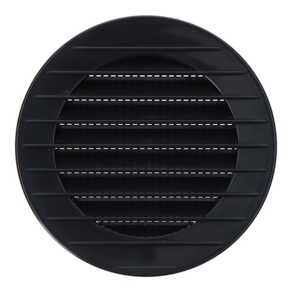 REJILLA VENTILACIÓN REDONDA EMPOTRABLE CON MOSQUITERA Ø80mm ABS GRIS ANTRACITA