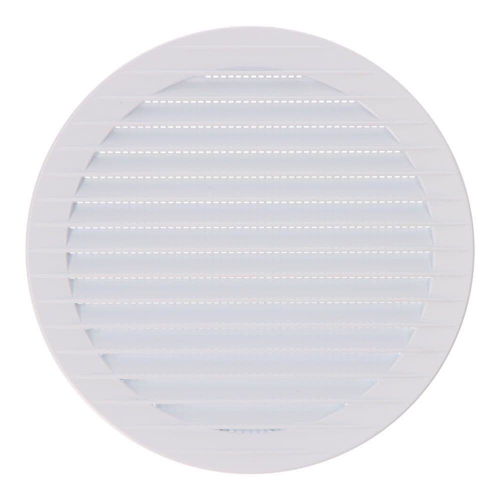 REJILLA VENTILACIÓN REDONDA EMPOTRABLE CON MOSQUITERA Ø150mm ABS BLANCA