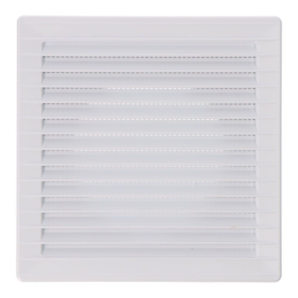 REJILLA VENTILACIÓN CUADRADA EMPOTRABLE Ø 100mm CON MOSQUITERA 170x170x10mm ABS BLANCA