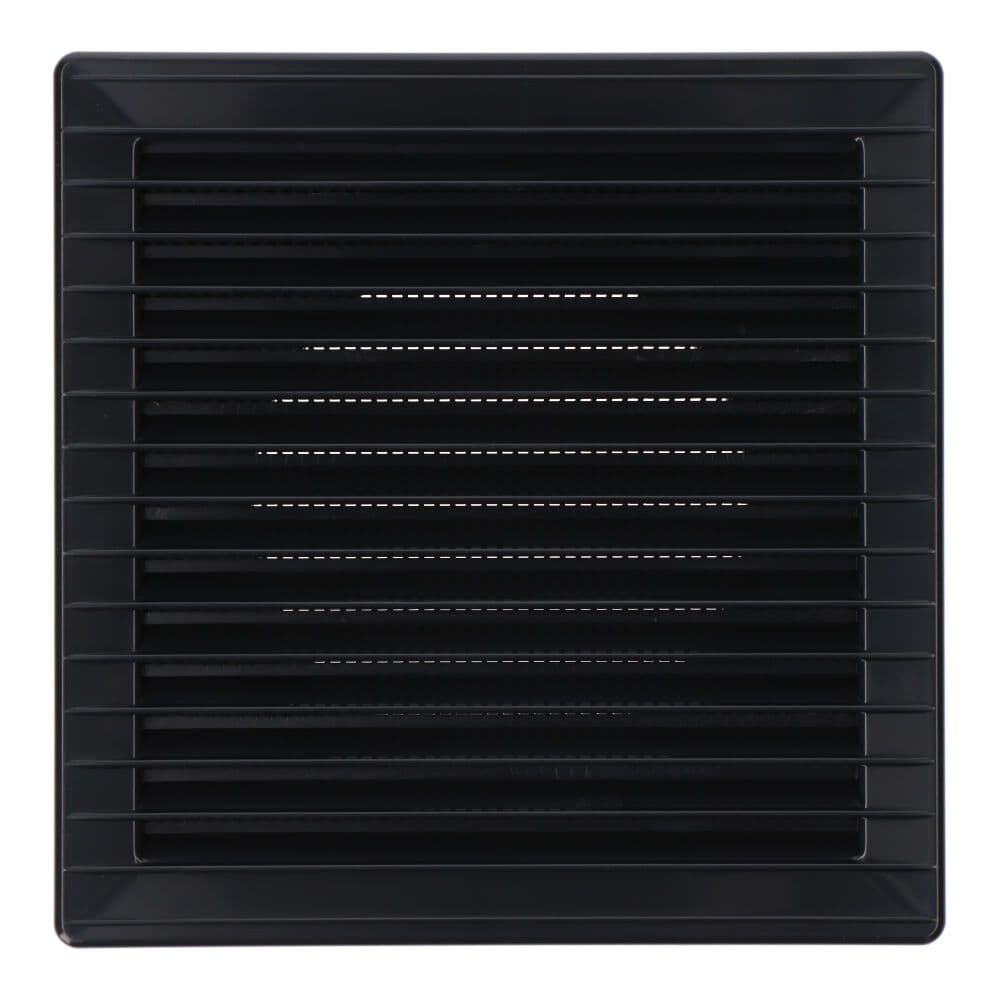 REJILLA VENTILACIÓN CUADRADA EMPOTRABLE Ø 100mm CON MOSQUITERA 170x170x10mm ABS GRIS ANTRACITA