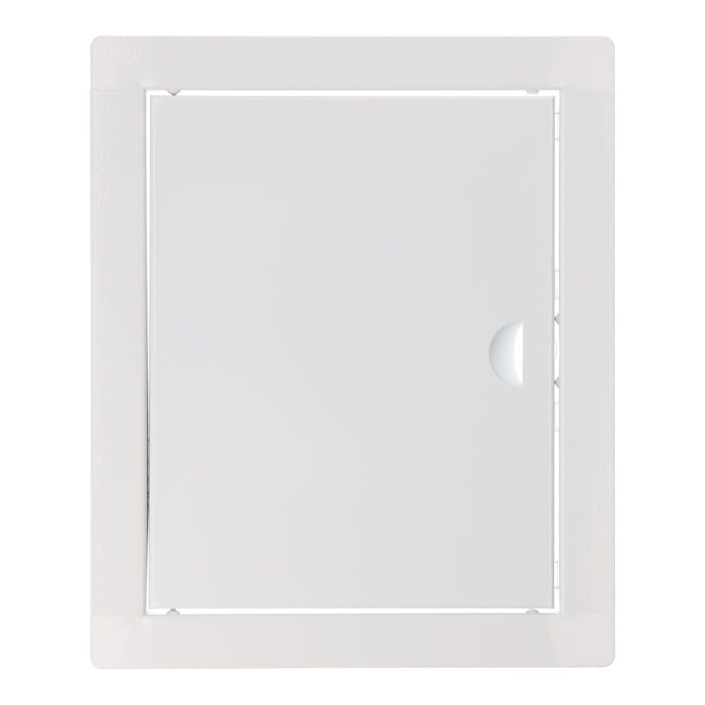 TAPA DE REGISTRO RECTANGULAR EMPOTRABLE ACERO 20x25cm BLANCA
