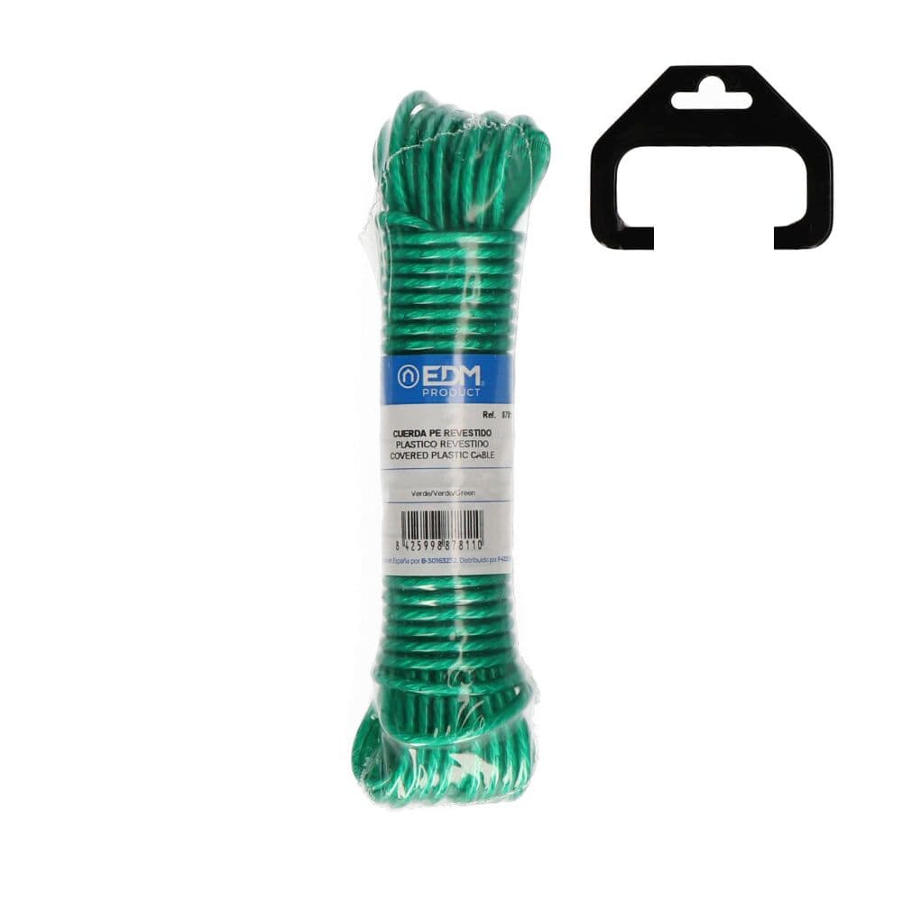 CUERDA PLÁSTICO VERDE REVESTIDO PVC TENDEDERO 25 m