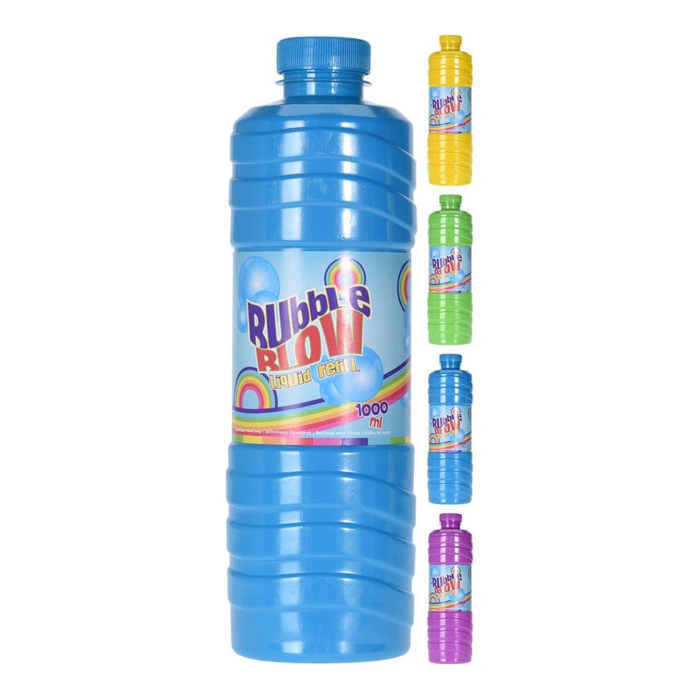 BOTELLA DE JABON RECAMBIO PARA BURBUJAS 1 l. COLORES SURTIDOS