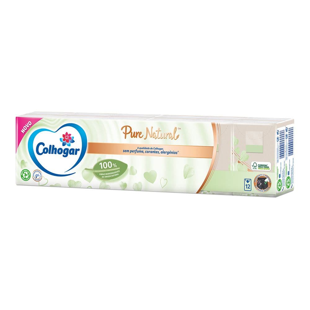 PACK PAÑUELOS, 100% NATURAL, 12 uds