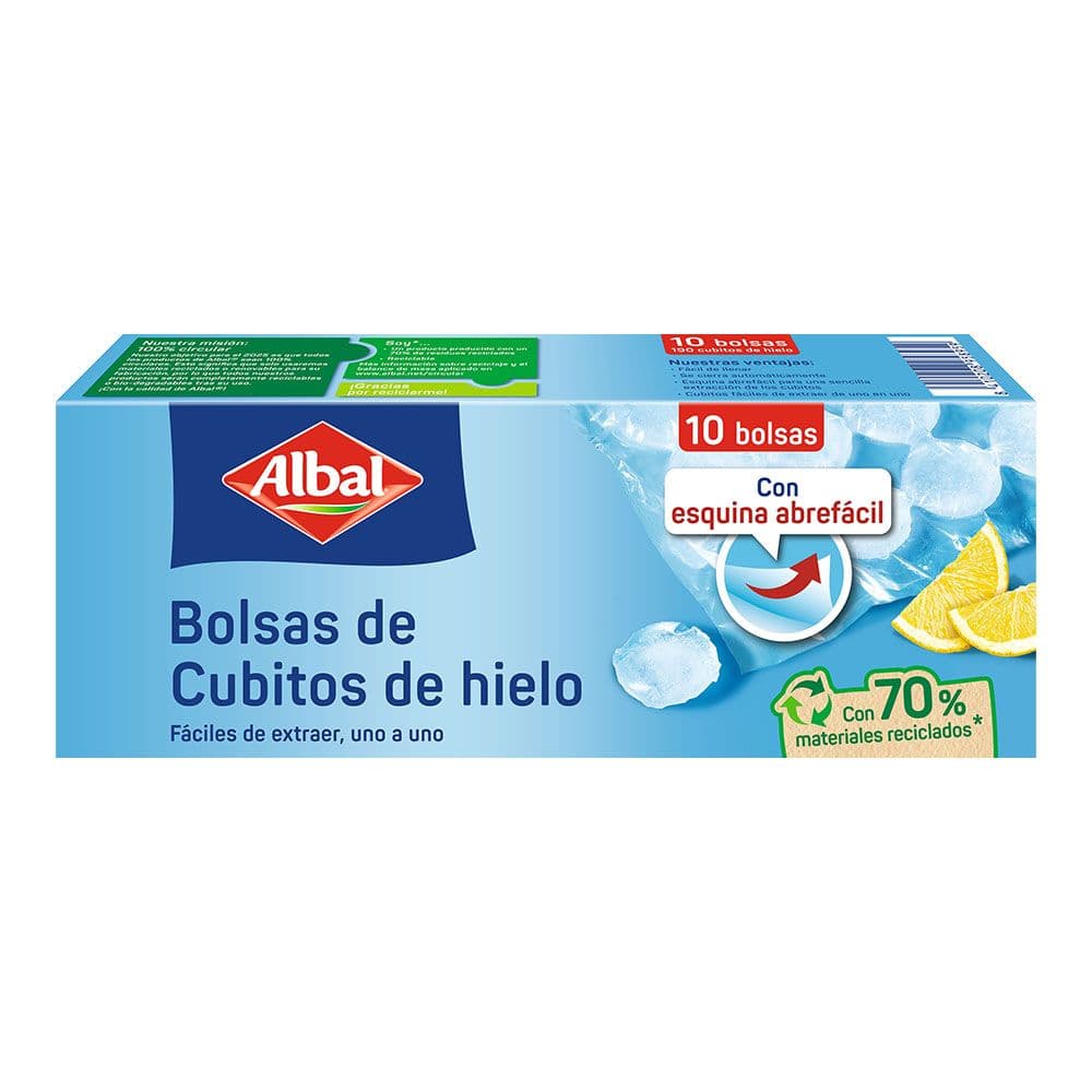 BOLSAS DE CUBITOS DE HIELO 10 uds