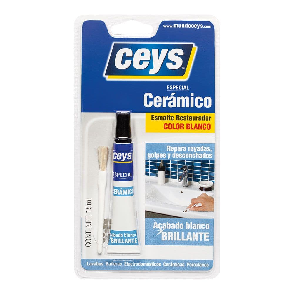 REPARADOR DE ESMALTE CERÁMICO BLANCO BRILLANTE 15 ml