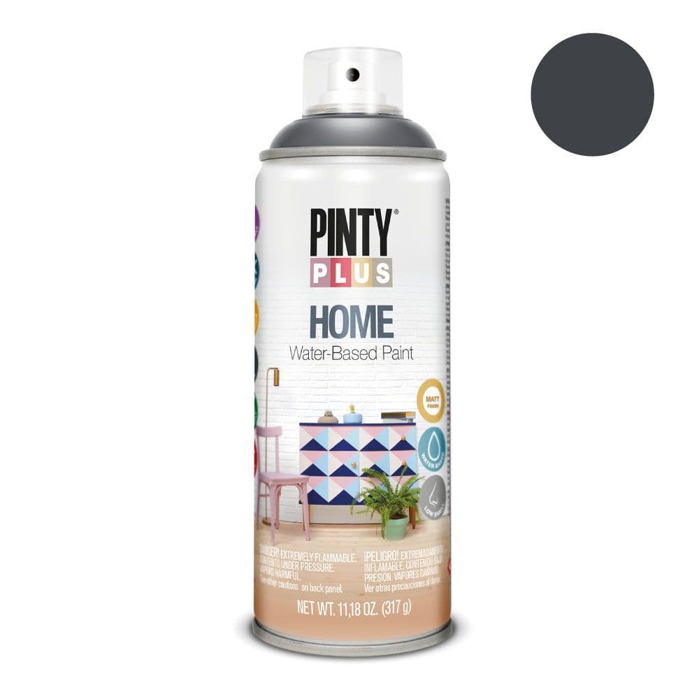 PINTURA ACRÍLICA SPRAY HOME WATER-BASED 520 cc BLACK HM438