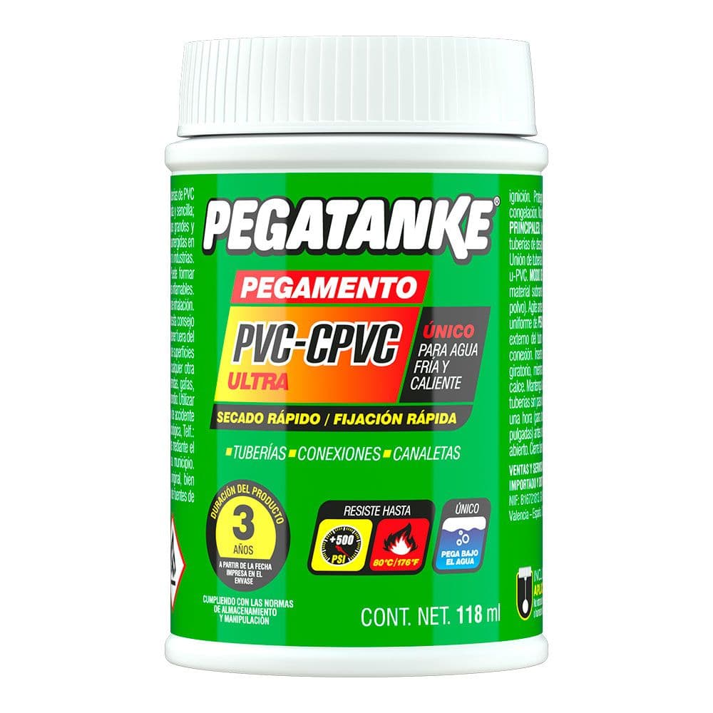 PEGAMENTO TUBERÍAS PVC-CPVC, 118 ml