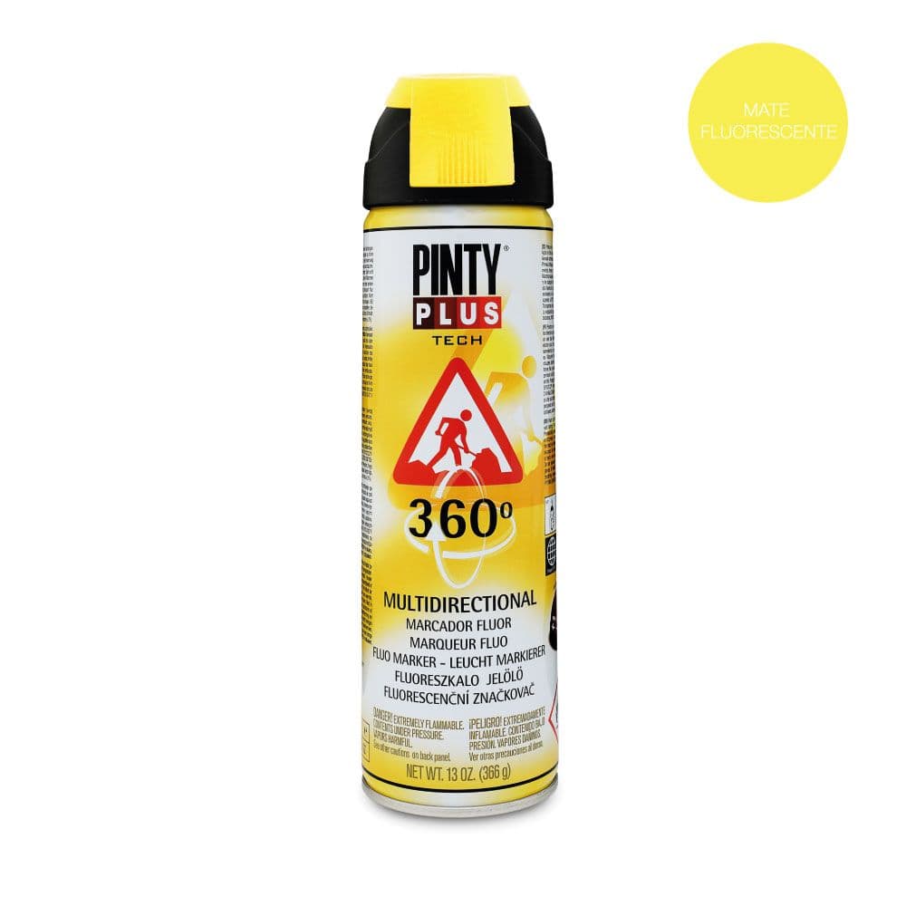 PINTURA EN SPRAY TECH 650 cc MARCADOR 360° AMARILLO T146