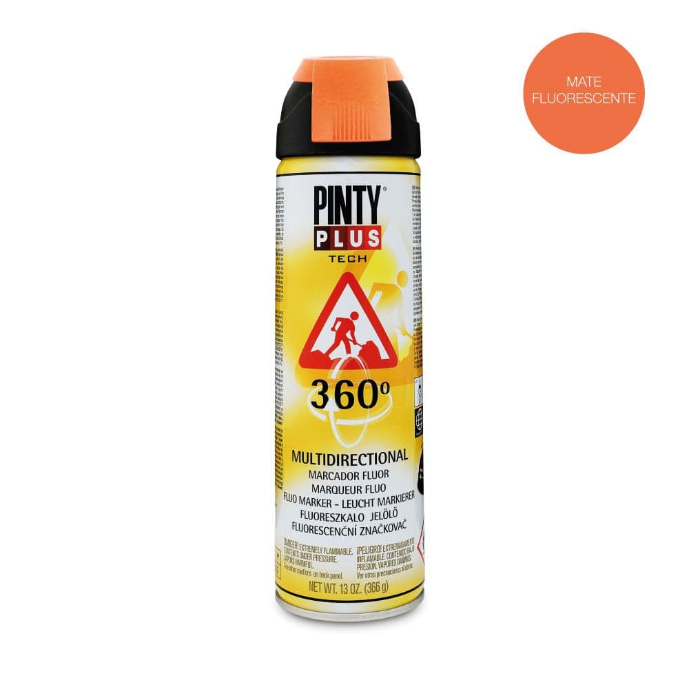 PINTURA EN SPRAY TECH 650 cc MARCADOR 360° NARANJA T143