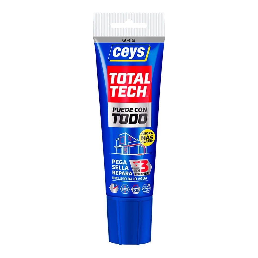 ADHESIVO SELLADOR TOTAL TECH GRIS TUBO 125 ml