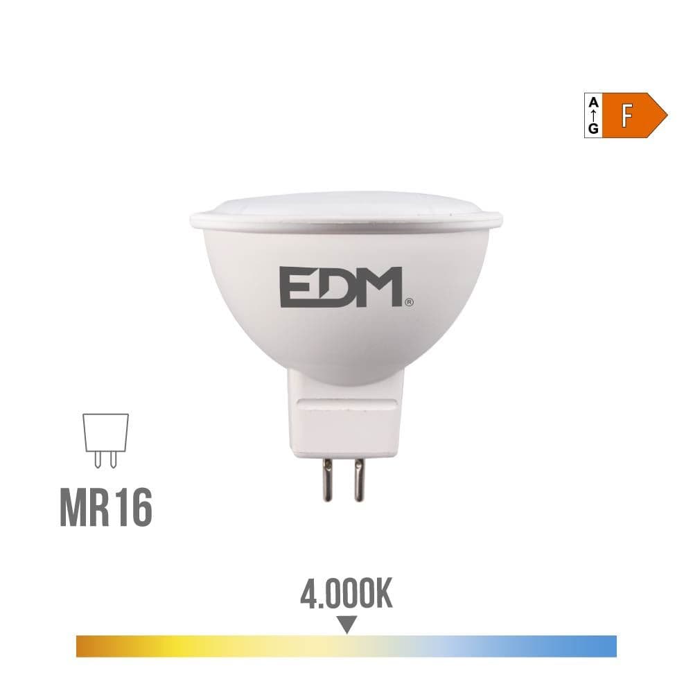 BOMBILLA DICROICA LED MR16 8 W 780 lm 4000 K LUZ DÍA 120° Ø5 x 5 cm