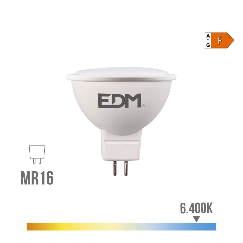 BOMBILLA DICROICA LED MR16 8 W 780 lm 6400 K LUZ FRÍA 120° Ø5 x 5 cm