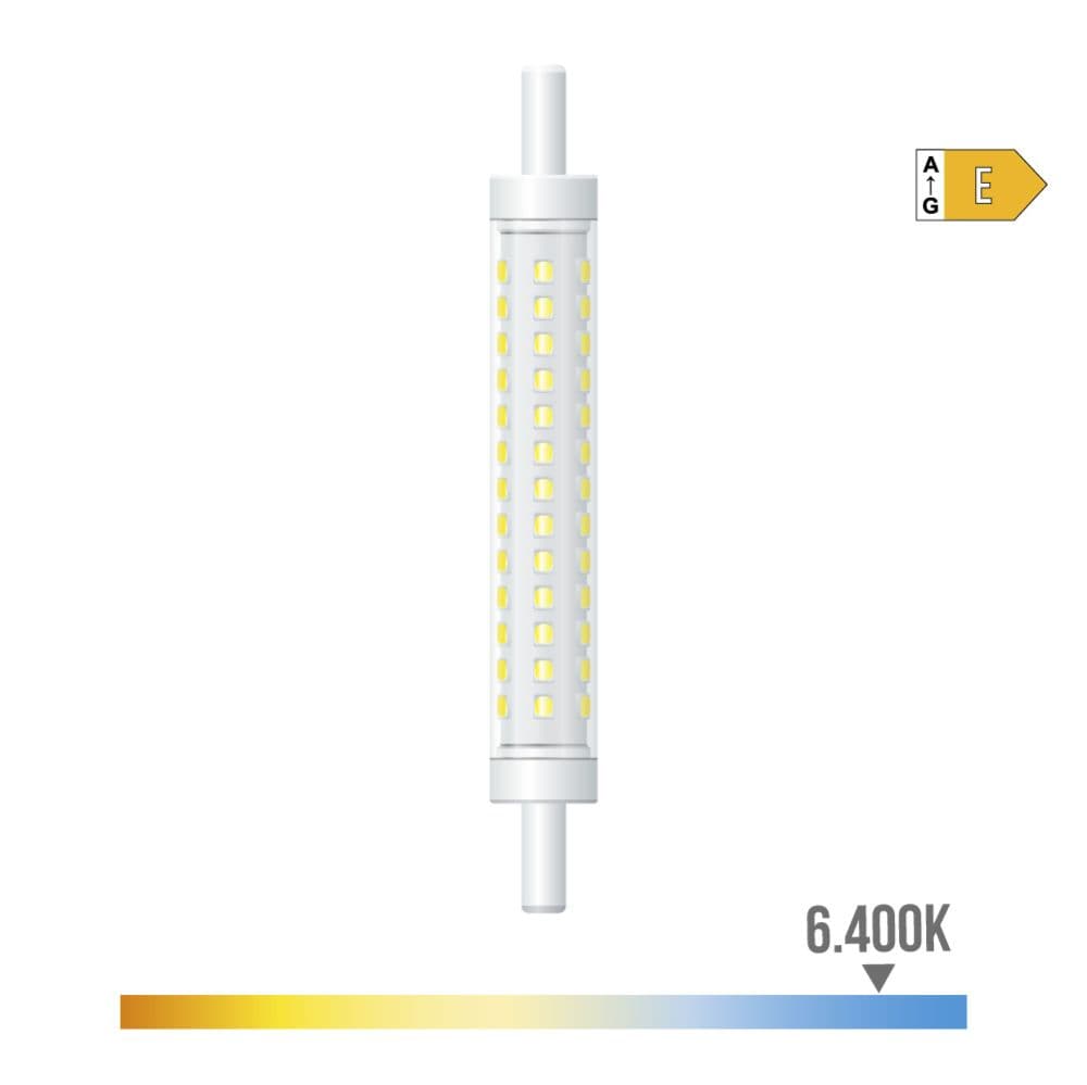 BOMBILLA LINEAL LED 118 mm R7s, 8 W, 900 lm, 6400 K, LUZ FRÍA, REGULABLE, Ø15 x 118 mm
