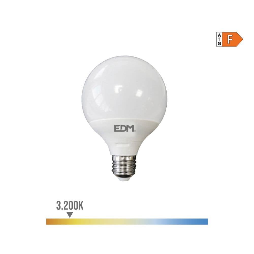 BOMBILLA GLOBO LED E27 10 W 932 lm 3200 K LUZ CALIDA Ø9,5 x 14,1 cm