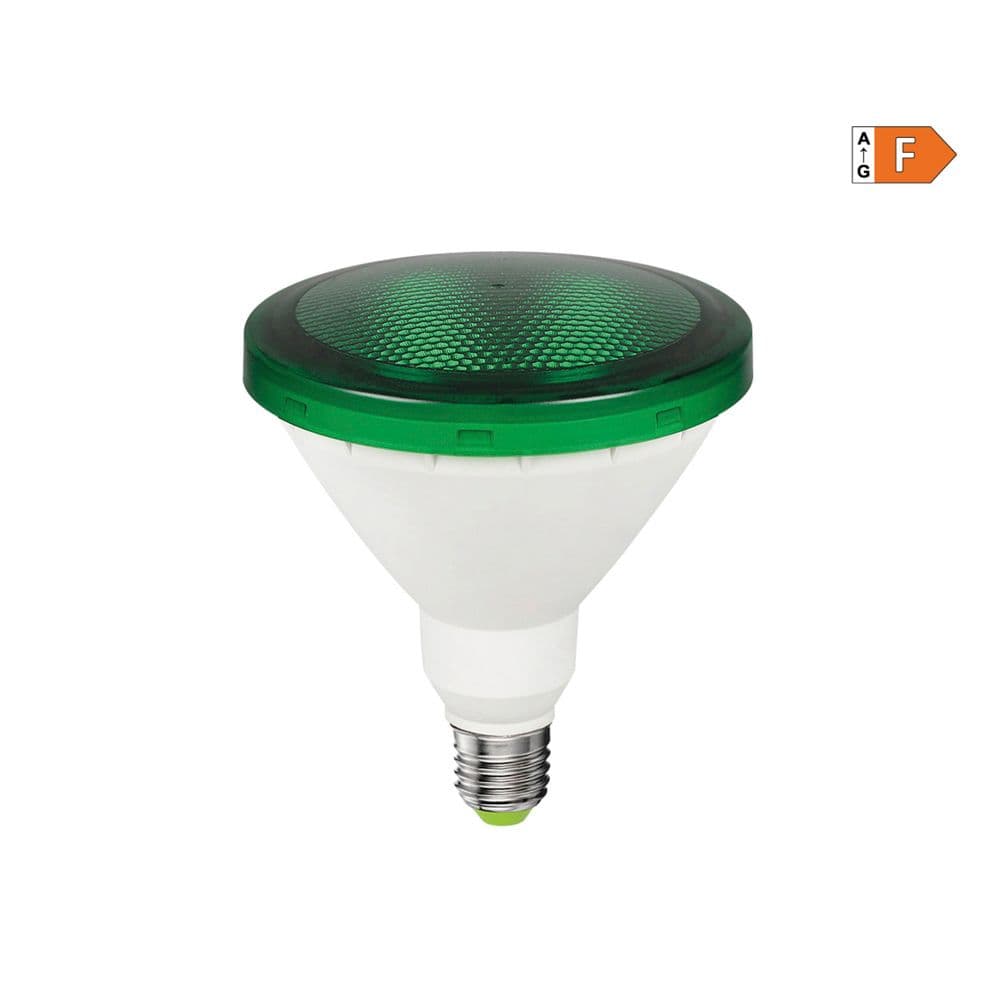 BOMBILLA PAR38 LED E27 15W 1510lm LUZ VERDE IP64 Ø12x13,8cm EDM