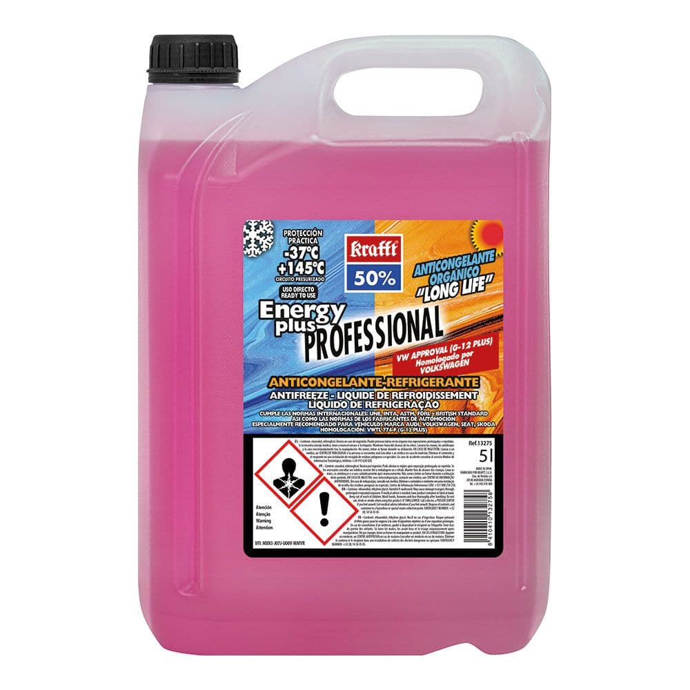 ANTICONGELANTE ENERGY PLUS 50%, PROFESSIONAL, 5 L, ROSA