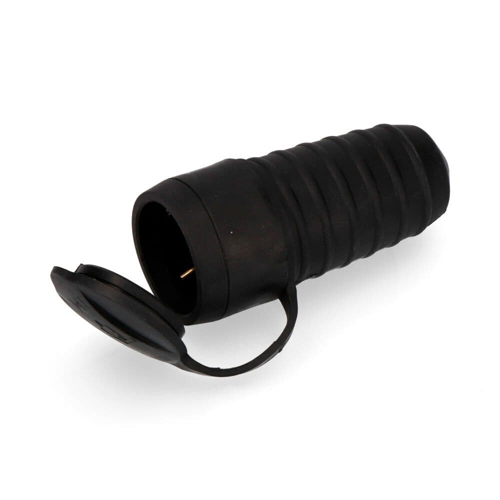 BASE AÉREA DE GOMA 16A 250V T/TL 4,8mm NEGRA (ENVASADA)