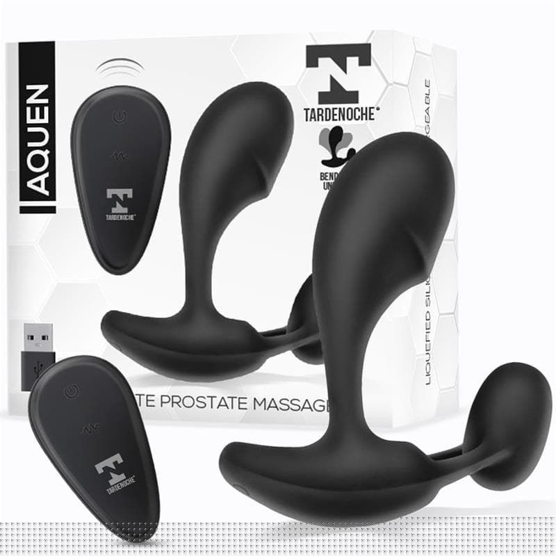 Aquen Estimulador Prostático y Perineo Control Remoto Silicona Líquida USB Magnético