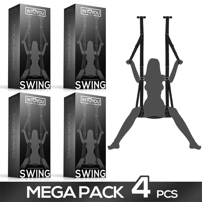 Pack de 4 Columpio de Puerta con Soporte de Manos, Piernas y Asiento